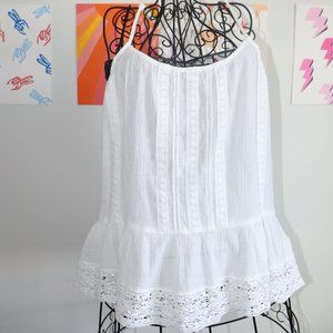 White Flowy Tank Top